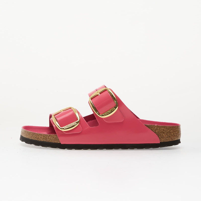 Birkenstock Arizona Big Buckle Natural Leather Patent Women High-Shine Fuchsia Tulip