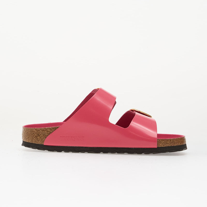 Birkenstock Arizona Big Buckle Natural Leather Patent Women High-Shine Fuchsia Tulip