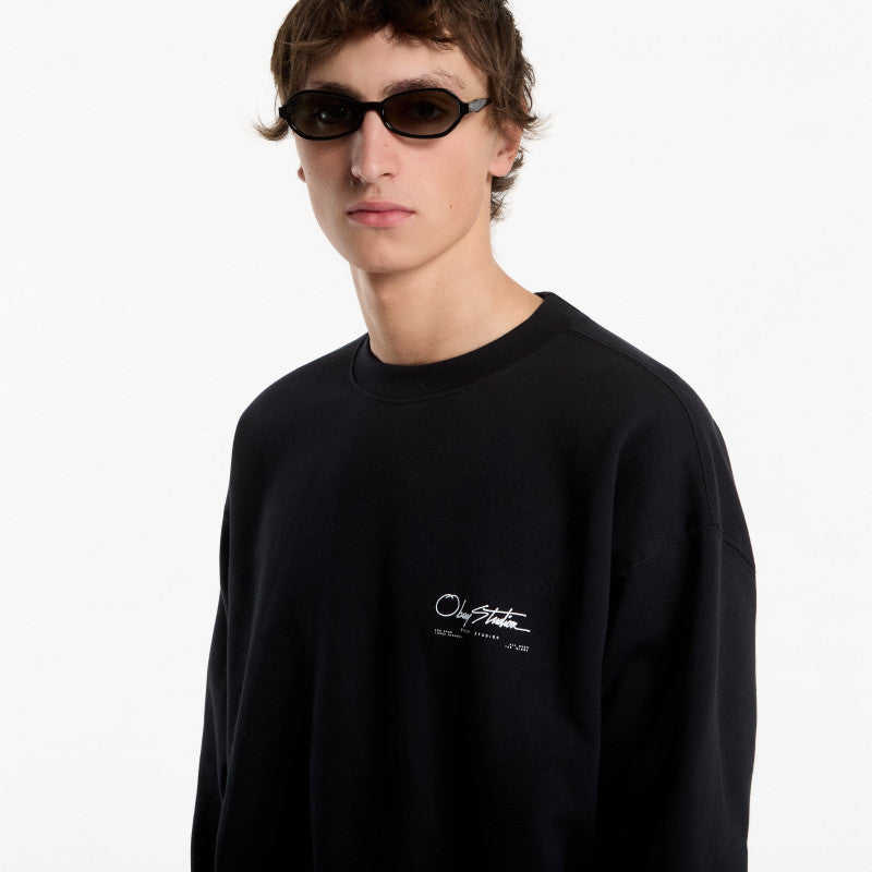 Obey Autograph Crew Black