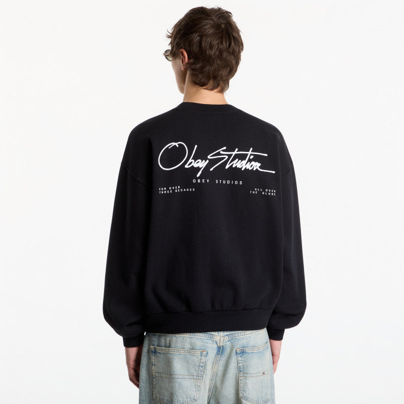 Obey Autograph Crew Black