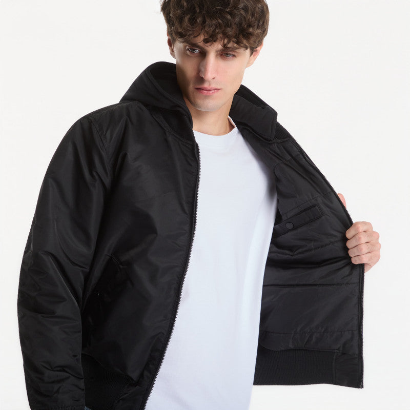 Alpha Industries MA-1 Zip Hood Backprint Black/ Reflective
