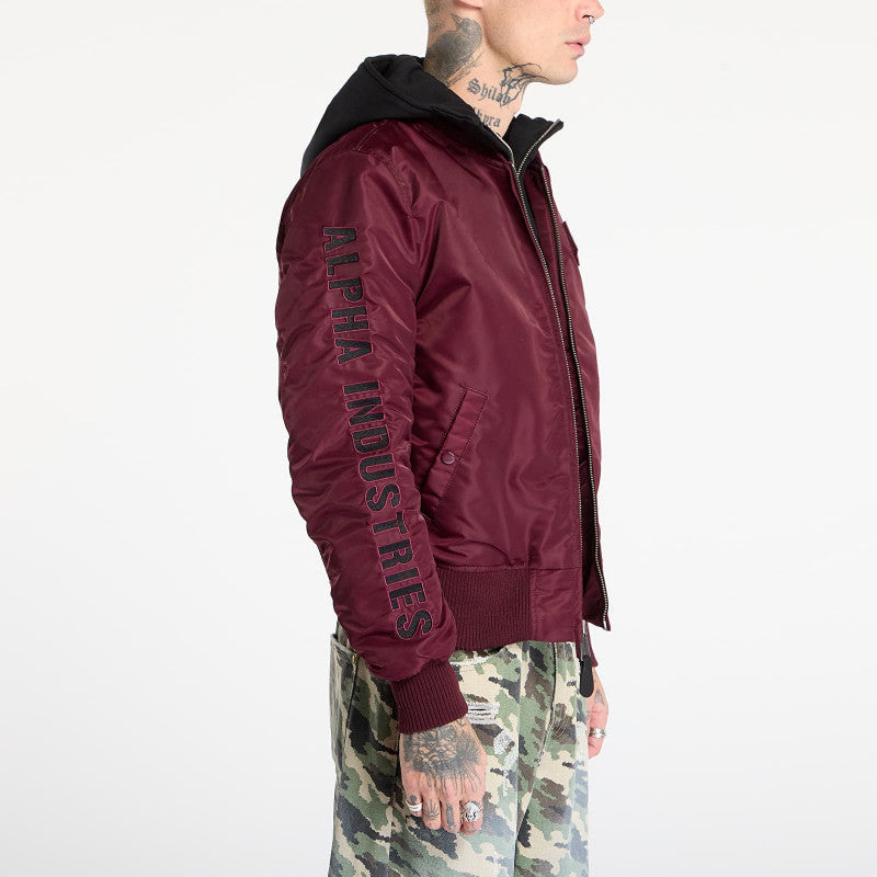 Alpha Industries MA-1 D-Tec Sleeve Embroidery Dark Cherry