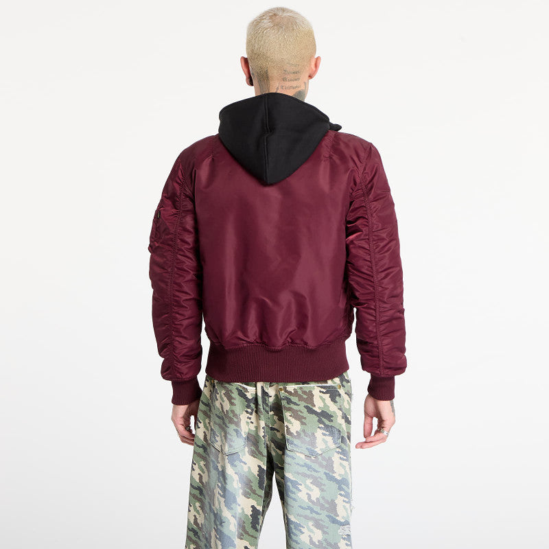 Alpha Industries MA-1 D-Tec Sleeve Embroidery Dark Cherry