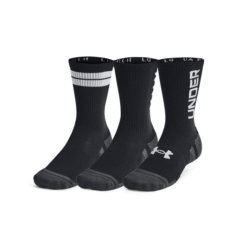 Under Armour Perf Tech Nov 3-Pack Crew Black/ Black/ White