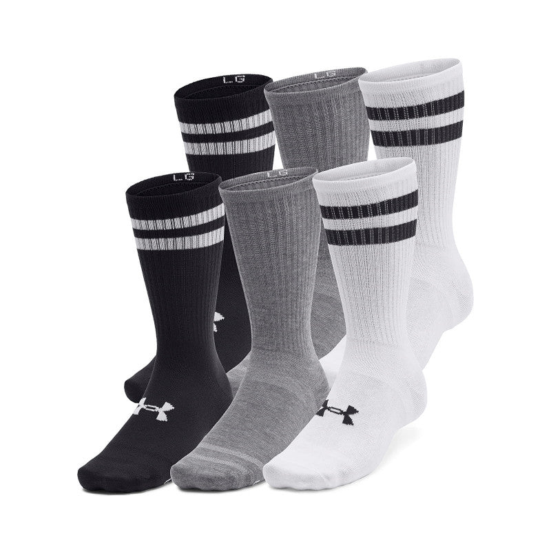 Under Armour Essential 6-Pack Crew White/ White/ Black
