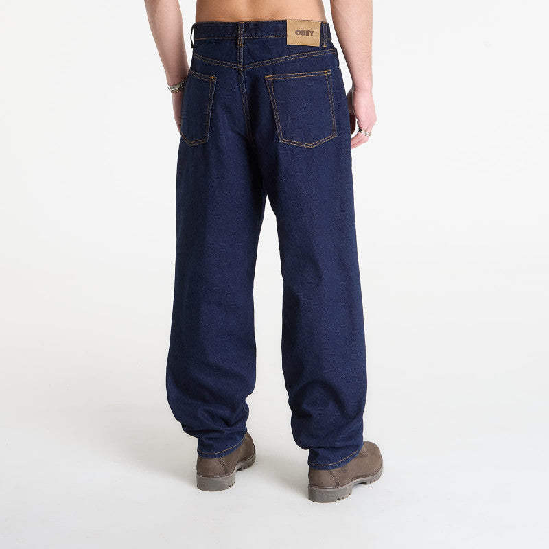 Jeansy OBEY Classic Baggy Denim Rinse Indigo