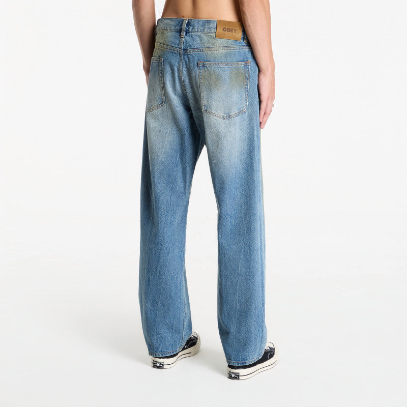 Obey Nelson Straight Leg Denim Garage Wash Indigo