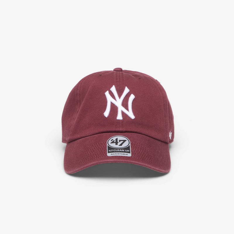 47 Brand MLB Clean Up Tonal New York Yankees Cap Burgundy