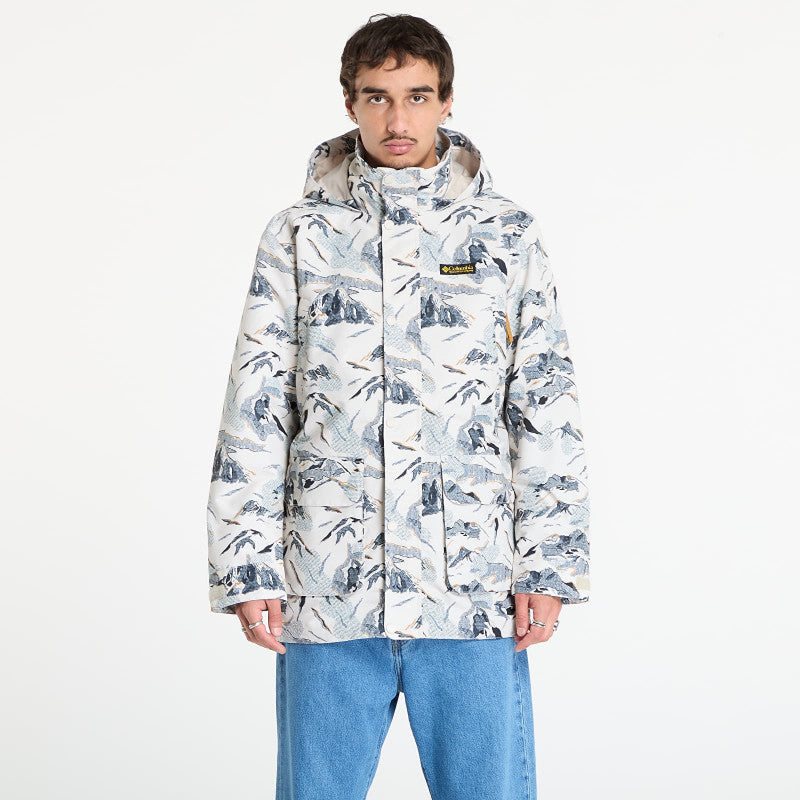 Columbia High Cascades™ Interchange Reversible Bomber Jacket Dark Stone Skylines