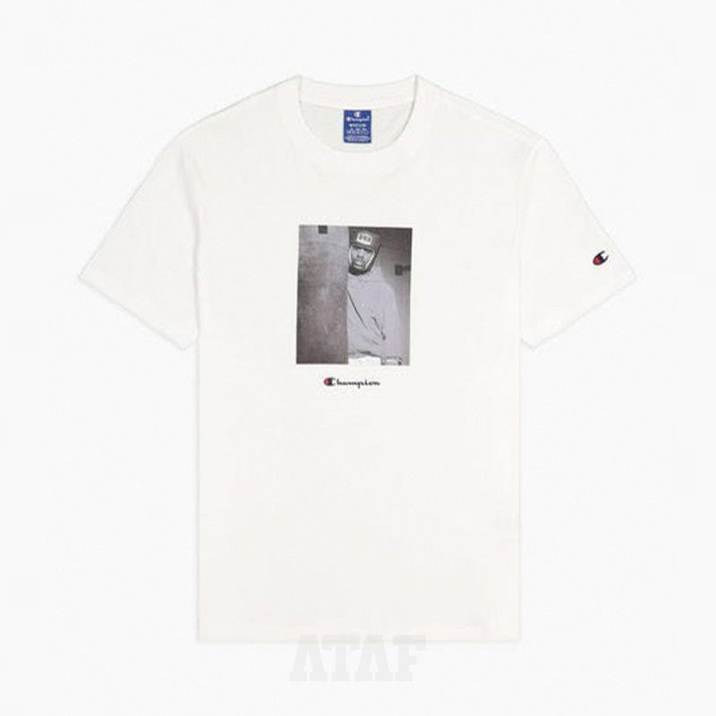 Champion Vintage Sports Icons Print Crewneck Tee White