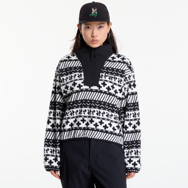 Columbia Sequoia Grove™ II Printed Half Zip Black Wizard Island Tonal