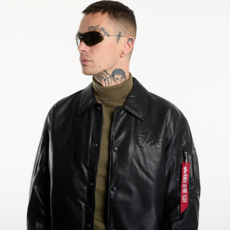 Alpha Industries PU College Jacket Black