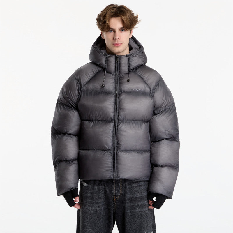 Daily Paper Raglan Sleeve Dias Puffer Jacket Black