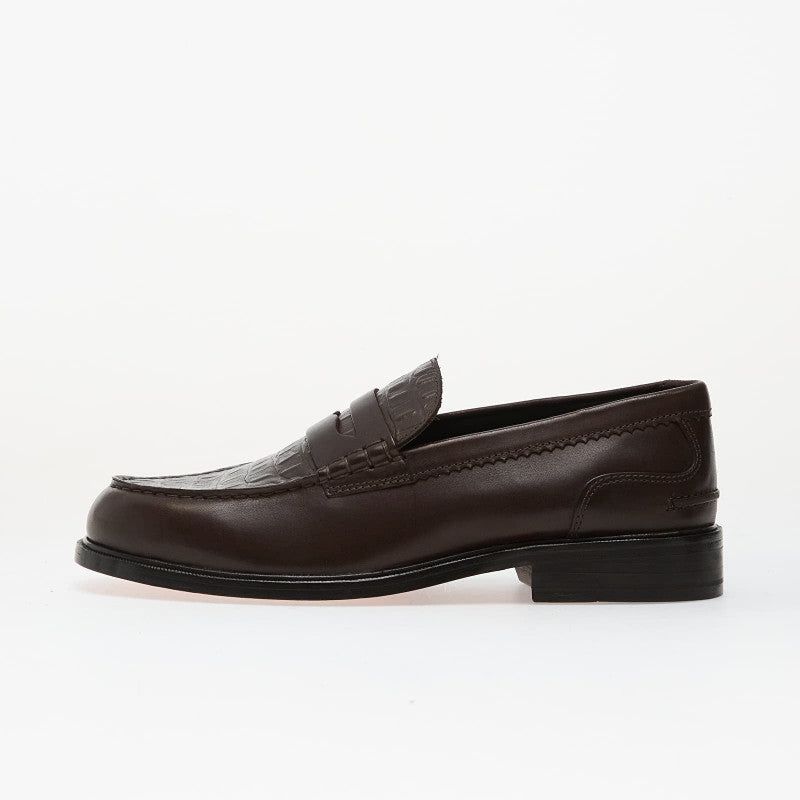 Clarks CraftJames Lo Brown Crocodile Leather