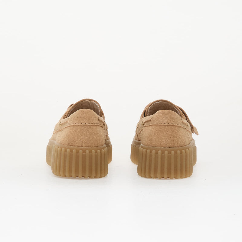 Clarks Torhill Boat Beige Suede