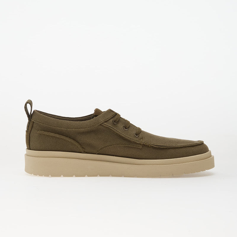 Clarks Polden Moc Olive Canvas