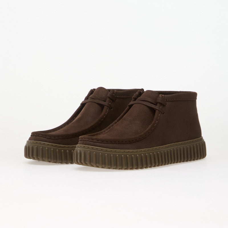 Clarks Torhill Hi Leather Dark Brown