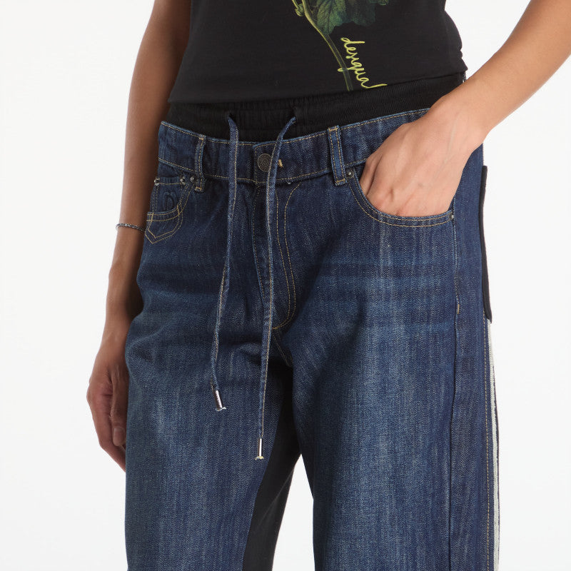 Jeansy Desigual Ibrid Denim Trousers Blue