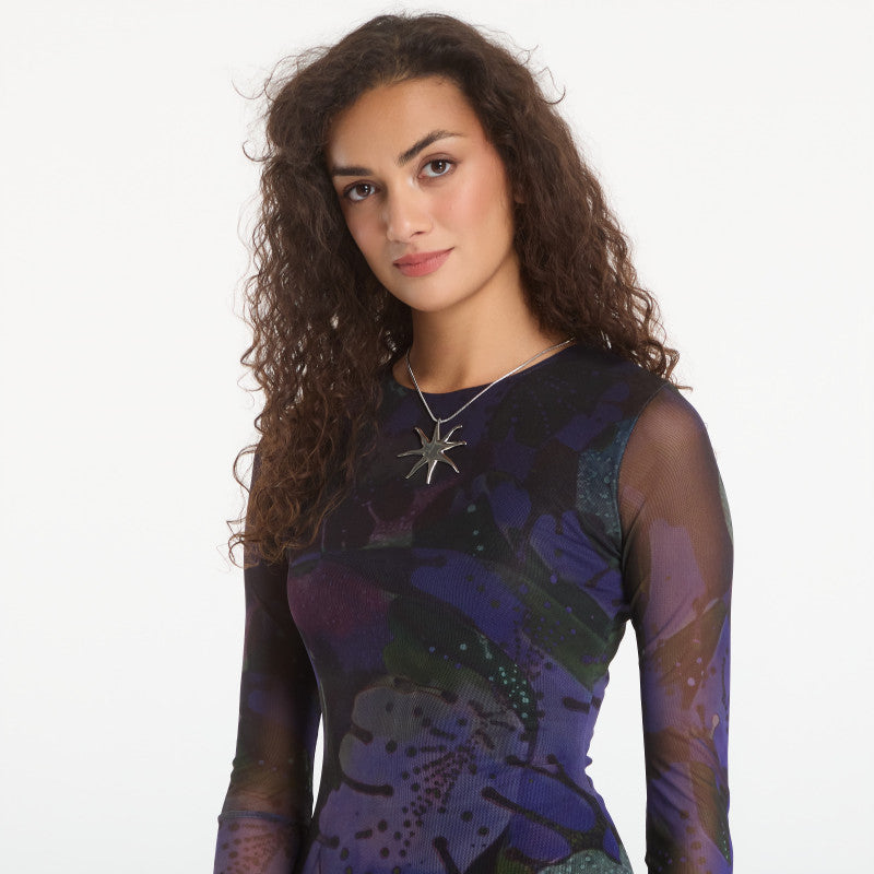 Sukienka Desigual Leafs Lacroix Dress Blue