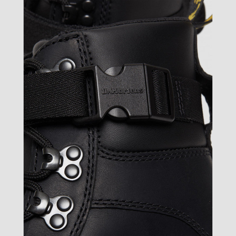 Dr. Martens COMBS TECH Leather Black Wyoming & Black Pu Polyurethane