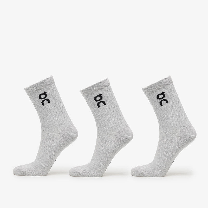 On Logo Sock High 3-Pack Heather Gray