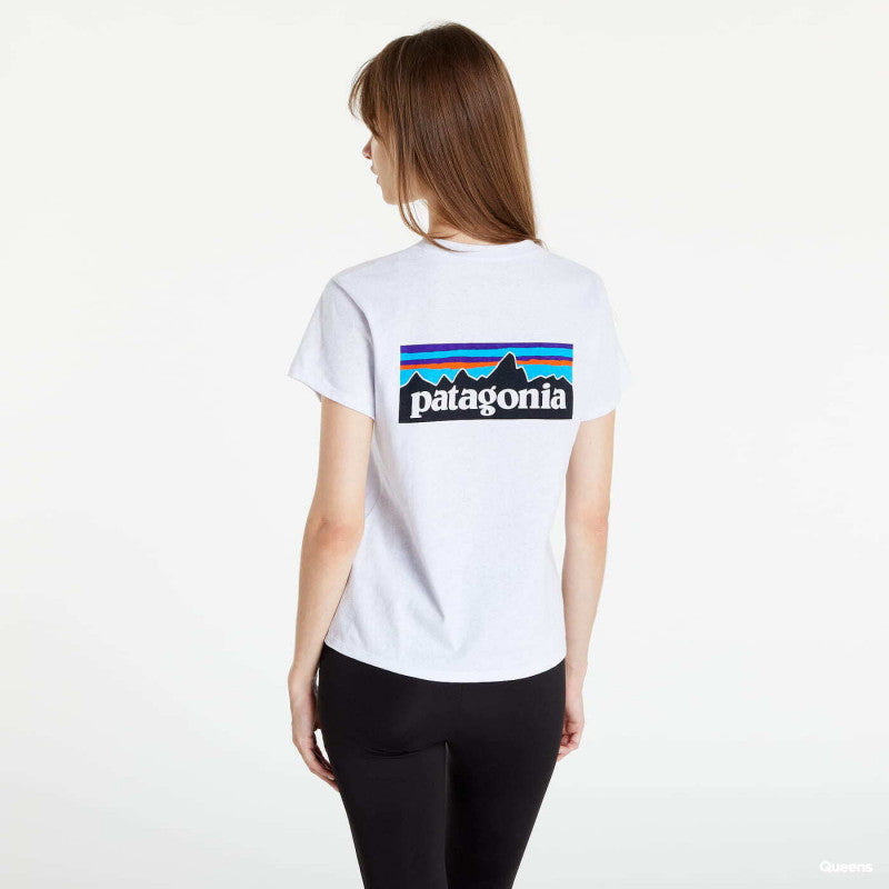 Patagonia W's P-6 Logo Responsibili-Tee White