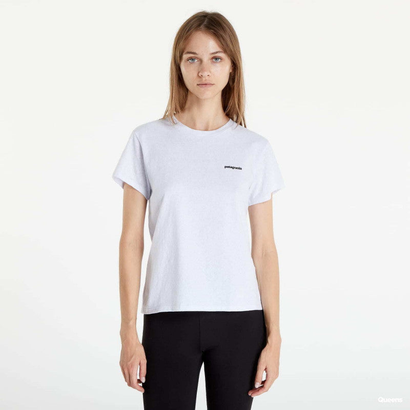 Patagonia W's P-6 Logo Responsibili-Tee White