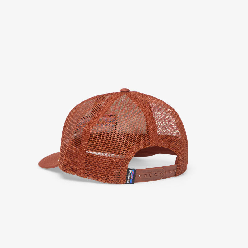 Patagonia P-6 Logo Trucker Hat White W/ Rusty Red
