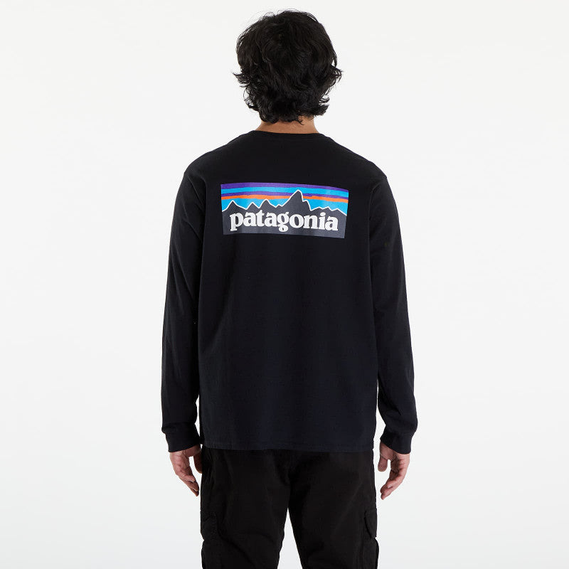 Patagonia M's LS P6 Logo Responsibili Tee Black