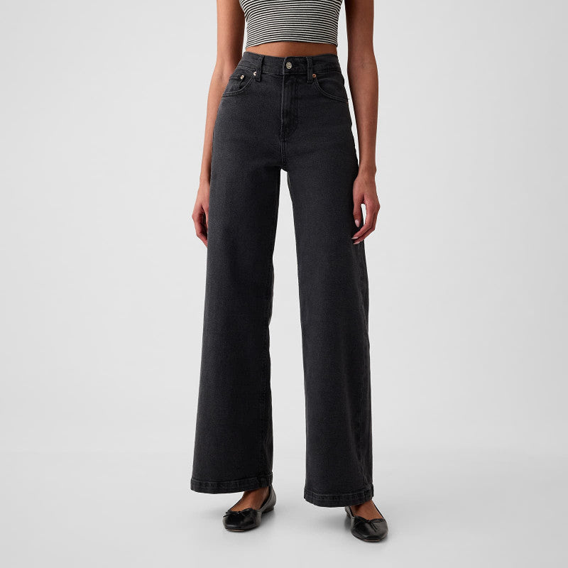 Jeansy GAP Stride Denim Pants Washed Black