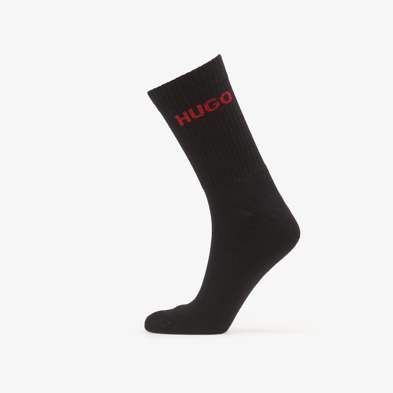 Hugo Boss 6-Pack QS Rib Logo Socks Black