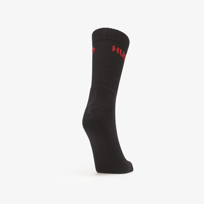 Hugo Boss 6-Pack QS Rib Logo Socks Black