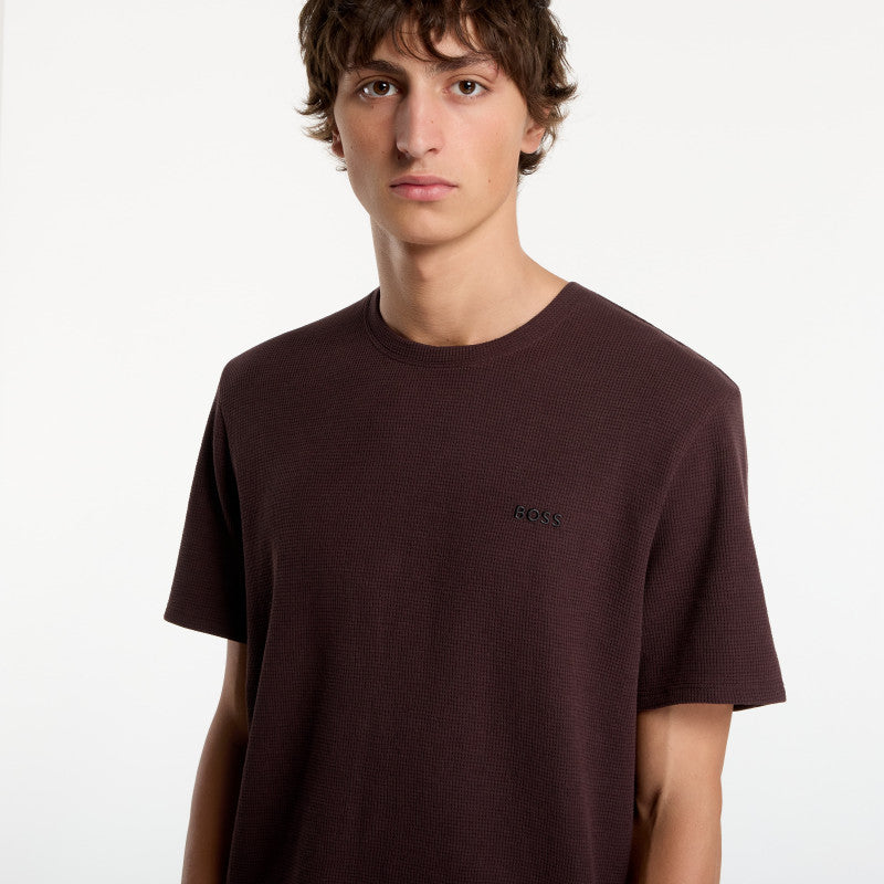 Hugo Boss Waffle T-Shirt Brown