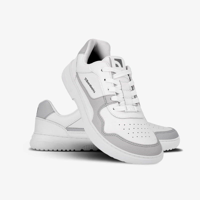 Barebarics Zing White & Light Grey Leather