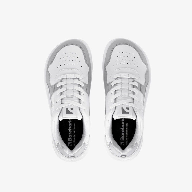 Barebarics Zing White & Light Grey Leather