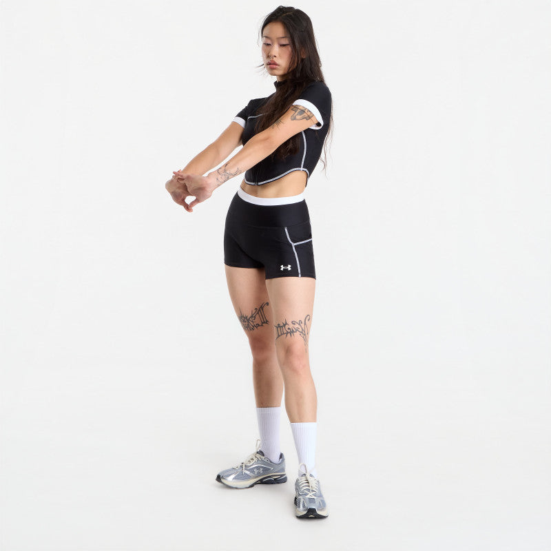 Under Armour HeatGear Novelty SS FZ Black