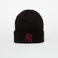 New Era Knit Medium MLB League Essential Beanie New York Yankees Black/ Frosted Burgundy