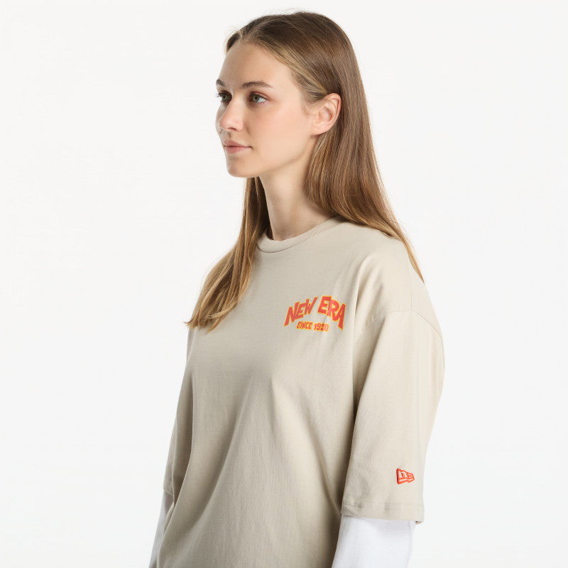 New Era Food Character Graphic OS Tee UNISEX Stone