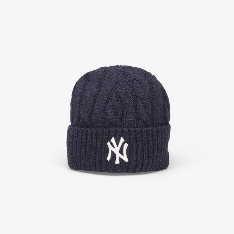 New Era Knit Thin MLB Short Cuff Beanie New York Yankees Navy