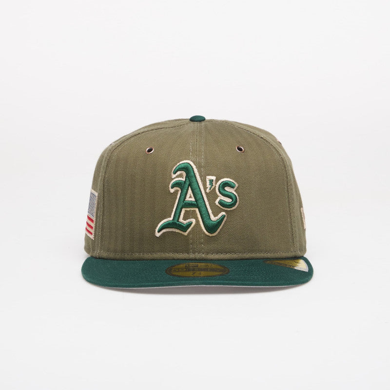New Era 59FIFTY MLB American Herringbone Oakland Athletics Official Team Color 7