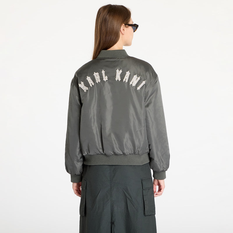 Karl Kani Chest Signature Bomber Jacket Grey