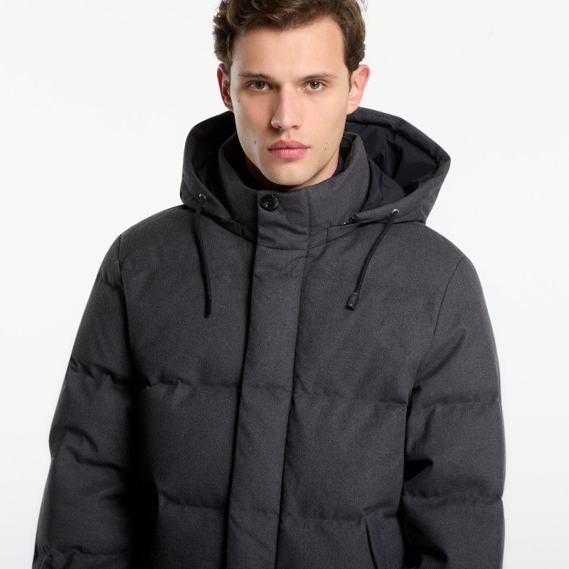 Gant Flannel Down Jacket Black Grey