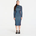 Sukienka EA7 Emporio Armani Train 7.0 Wmns Dress Fancy Ribs Black / Mysterioso