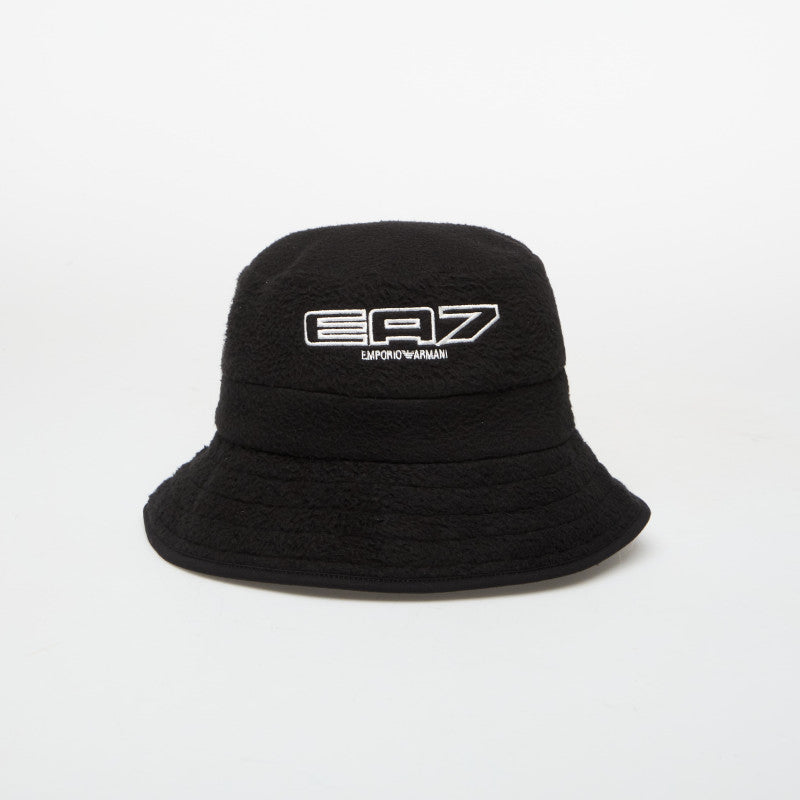 EA7 Emporio Armani Train Logo Series U Teddy Hat Black