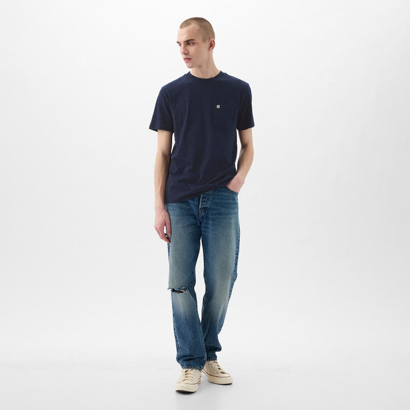 GAP Pocket Micro Logo Tee Tapestry Navy