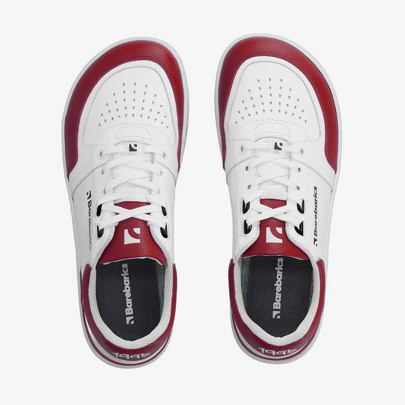 Barebarics Wave White & Crimson Red
