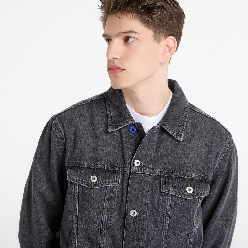 Karl Lagerfeld Jeans Regular Denim Jacket Washed Dark Grey
