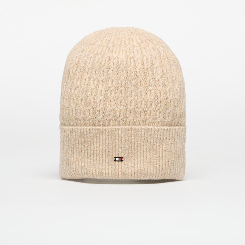 Tommy Hilfiger Cable Enamel Flag Beanie Khaki