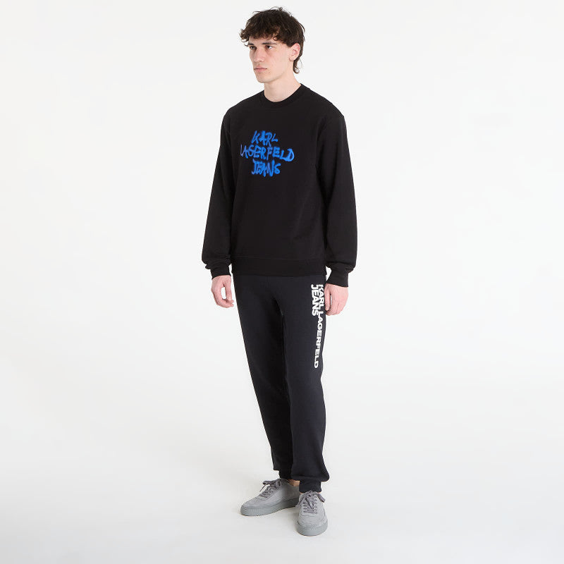 Karl Lagerfeld Jeans Reg Graffiti Sweat Black