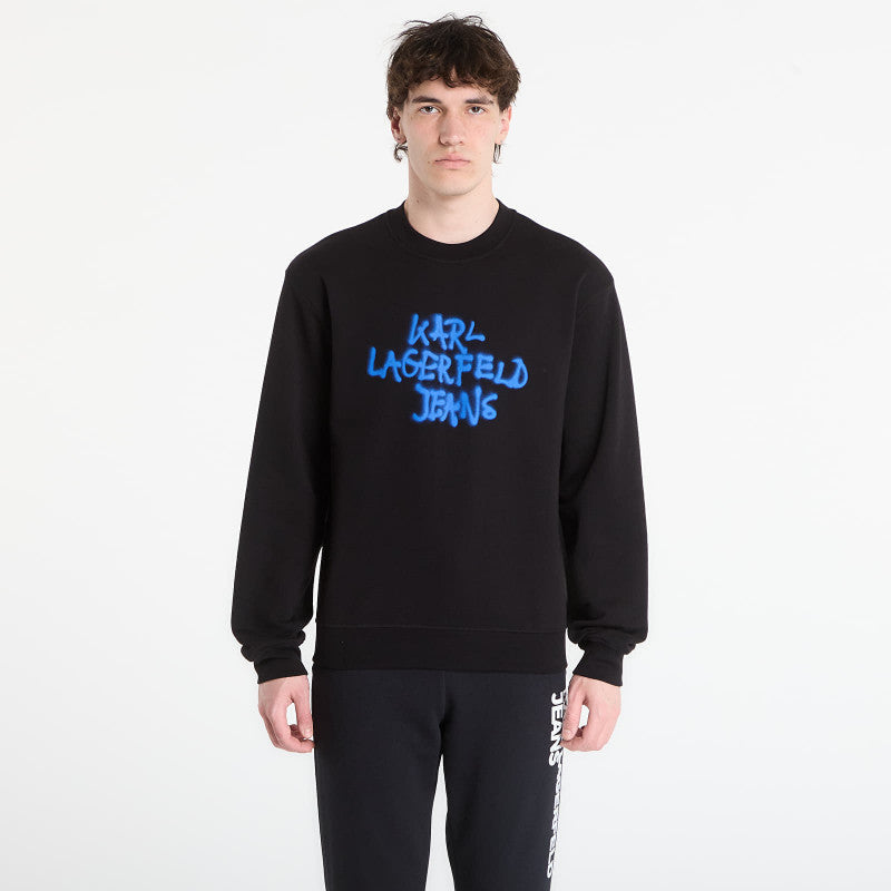 Karl Lagerfeld Jeans Reg Graffiti Sweat Black